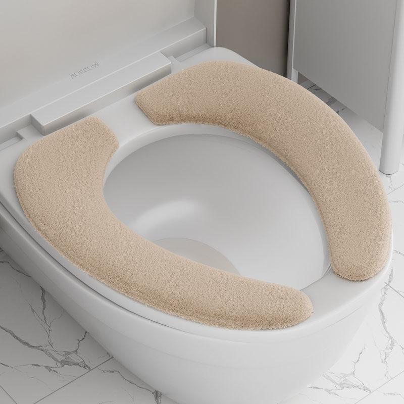 Plüsch-Klebe-Toilettensitzkissen für den Wintergebrauch, waschbar, verdicktes und warmes Toilettensitzkissen mit Saugfunktion