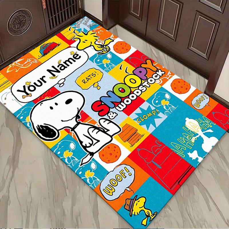 Name Custom Dog Snoopy Carpet Rug for Living Room Bedroom Home Sofa Decoration,Kids Play Non-slip Floor Mat