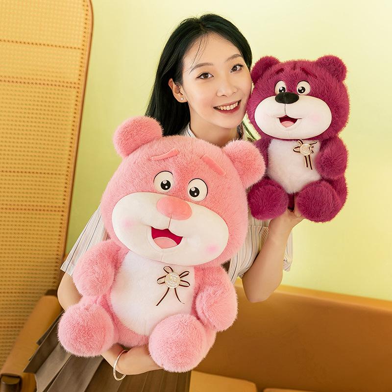 Cute Happy Bear Plush Toy Doll Doll Children Girl Strawberry Bear Rag Doll Gift