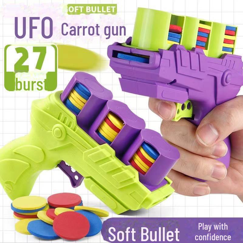 Children's Soft Ejection UFO Gun: Parent-Child Interactive EVA Carrot Bullet Toy