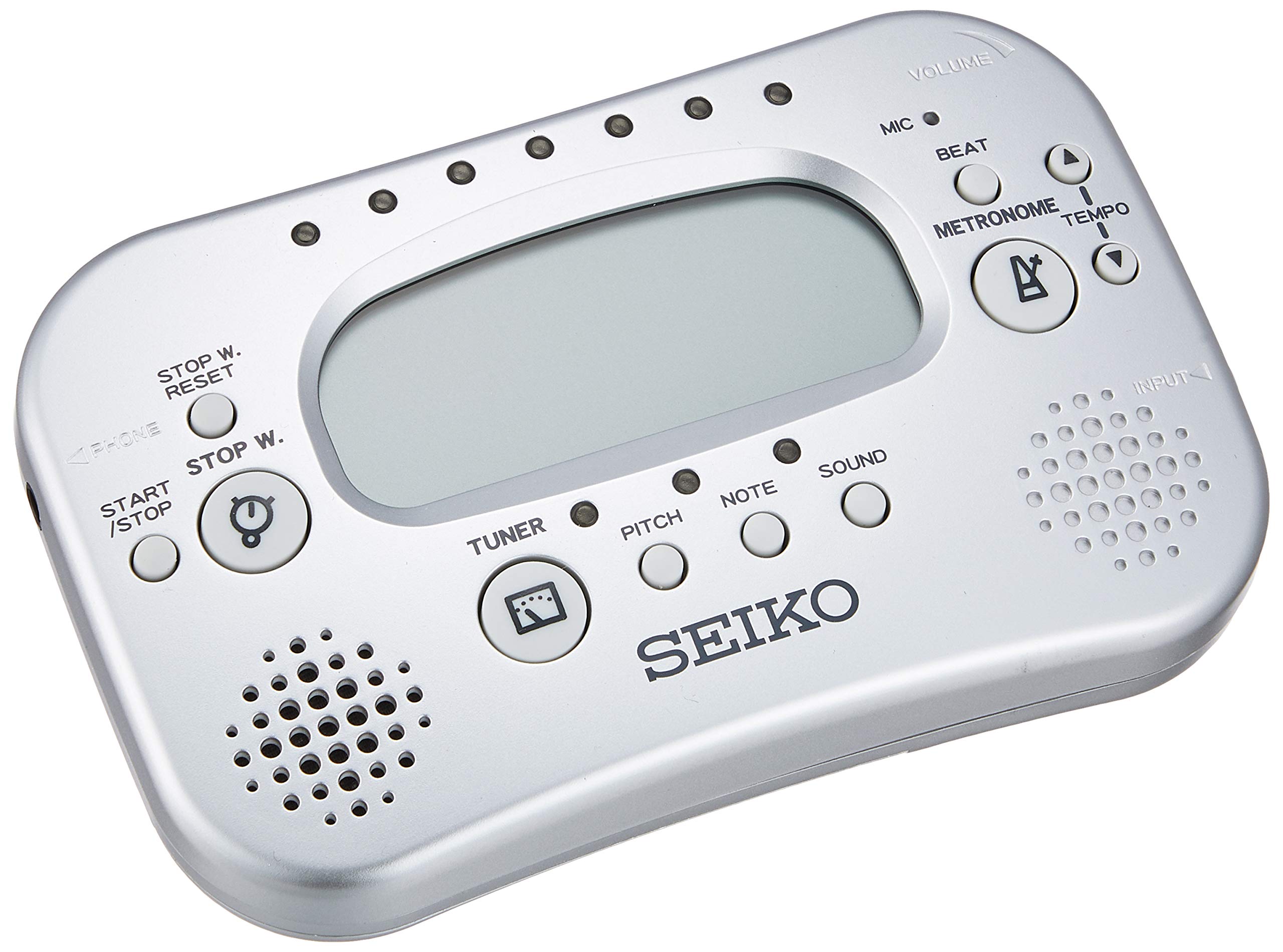 

SEIKO Tuner Metronome with STH100S & Stopwatch, Silver,