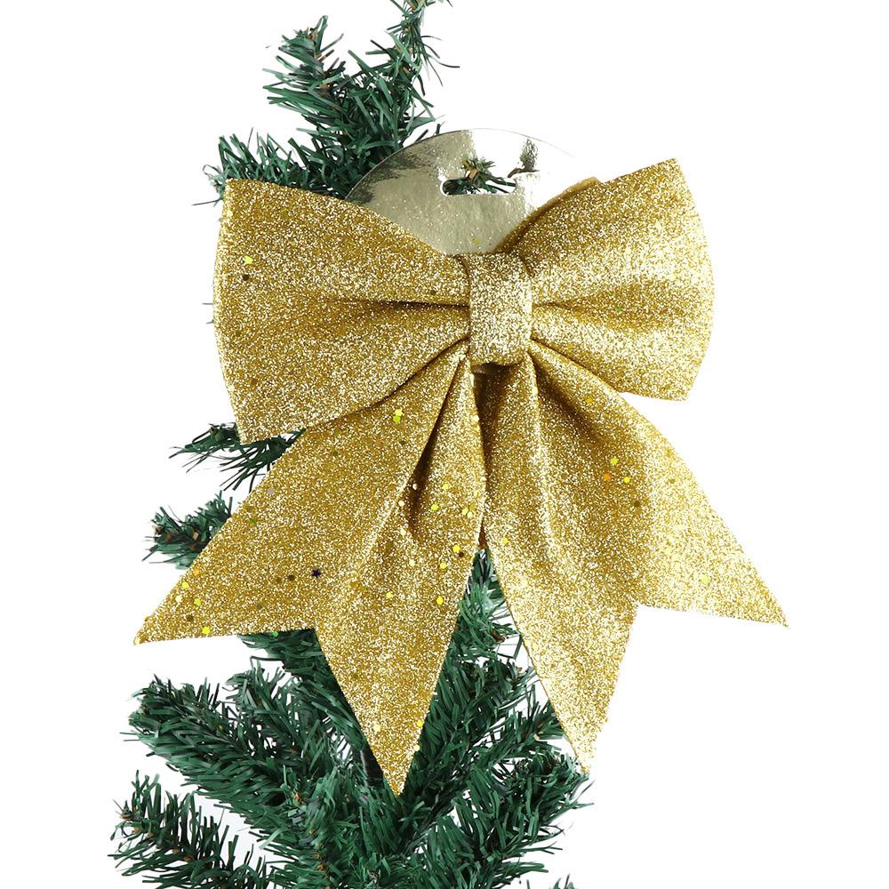 Blingbling Christmas Bow Red Gold Big Xmas Tree Bowknot Pendant Ornaments for Home Decoration New Year Party DIY Gifts