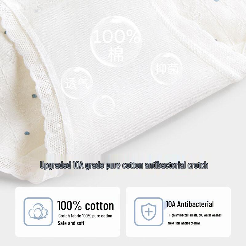Culottes Respirantes Antibactériennes en Coton Pur pour Femmes