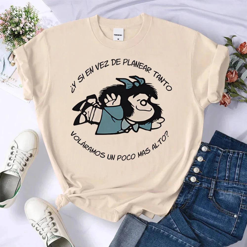 Mafalda Tshirt Women Harajuku T-shirts Female Anime Clothing