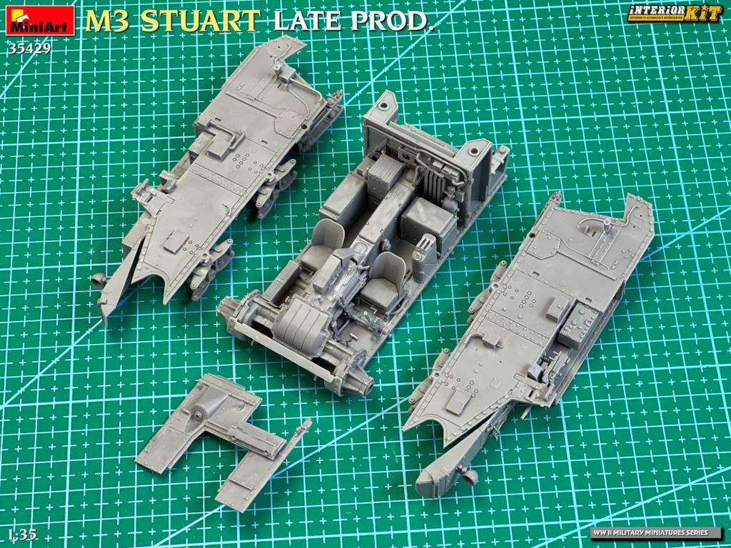 Miniart M3 Stuart Late Production Full Interior Plastic Model Kit MA35429 1/35 (Tank)