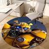 1pc Bumblebee2 Design Printed Area Round Carpet for Bedroom Living Room Home Decor Rugs Mat Non Slip Mat Rug for Bedside