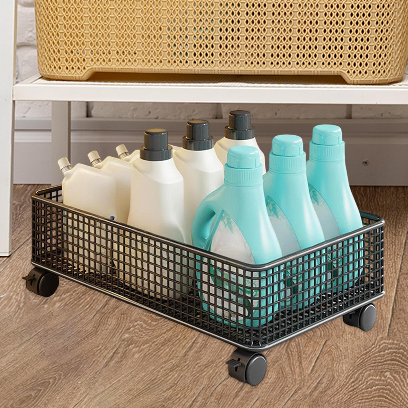 

under Sink Organizer , 47x28x15cm, 1 Layer Counter Metal Multipurpose Bathroom Storage чорний