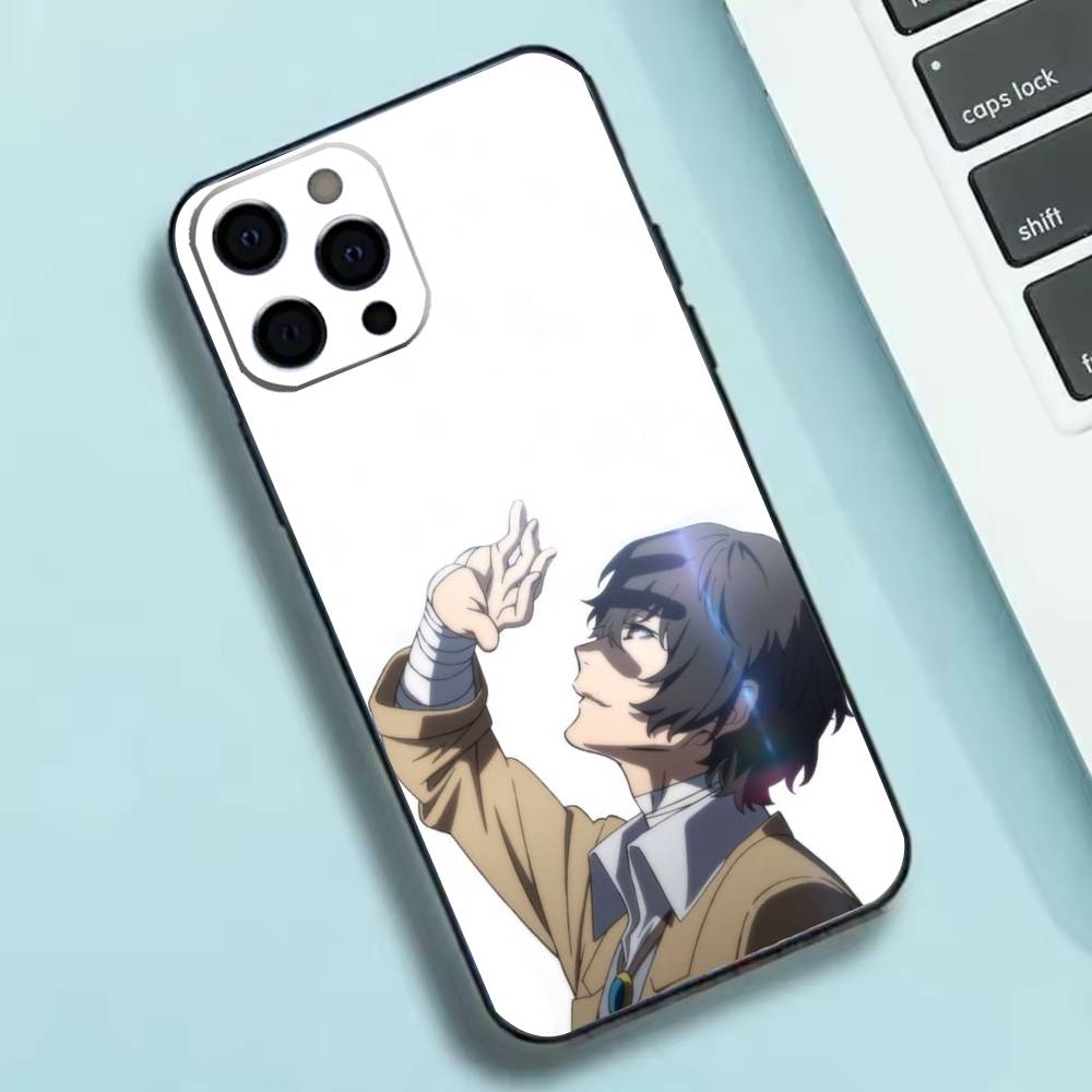 Anime Bungo Stray Dogs D-Dazai Osamu Phone Case For iPhone 17,16,15,14,13,12,11 X XR Plus,Soft Silicone Black Cover