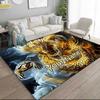 1PC Custom Name Golden Dragon's Majesty Theme Floor Mat Ideal for Living Room, Game Rooms, Office, Bedroom,Floor Mat Playful Design
