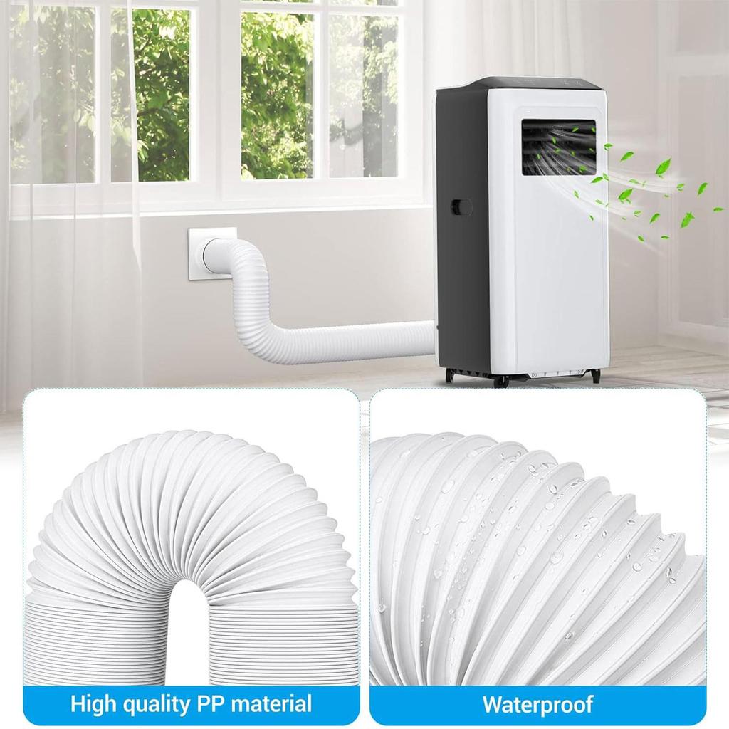 Portable Ac Hose Connector, Air Conditioner Exhaust Hose Adapter Fit 5.1in 5.9in Diameter Pipe Joint for Indoor Living Room