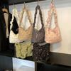Pleated Strap Rhombus Plaid Handbag Korean Style Bubble Cloud Bag Office Worker