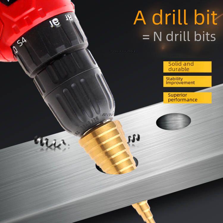6-Piece Step Drill Bit Set: 3 Triangular Handle Serrated Bits (4-12mm, 4-20mm, 4-32mm) for Hole Expansion