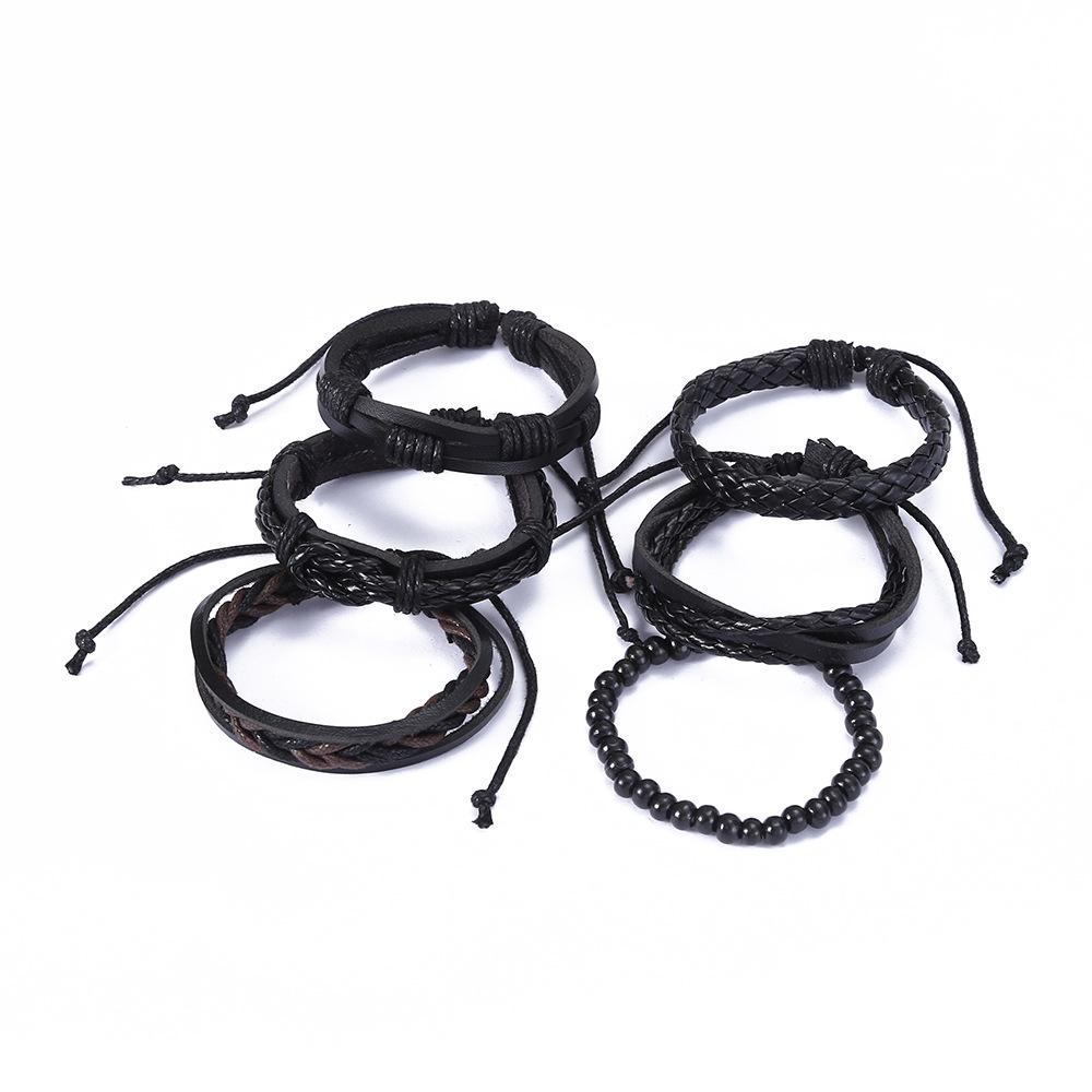 Punk Style Black Handmade Bracelets For Men Jewelry Accessories Gifts, Stylish Charming Men's Bracelets