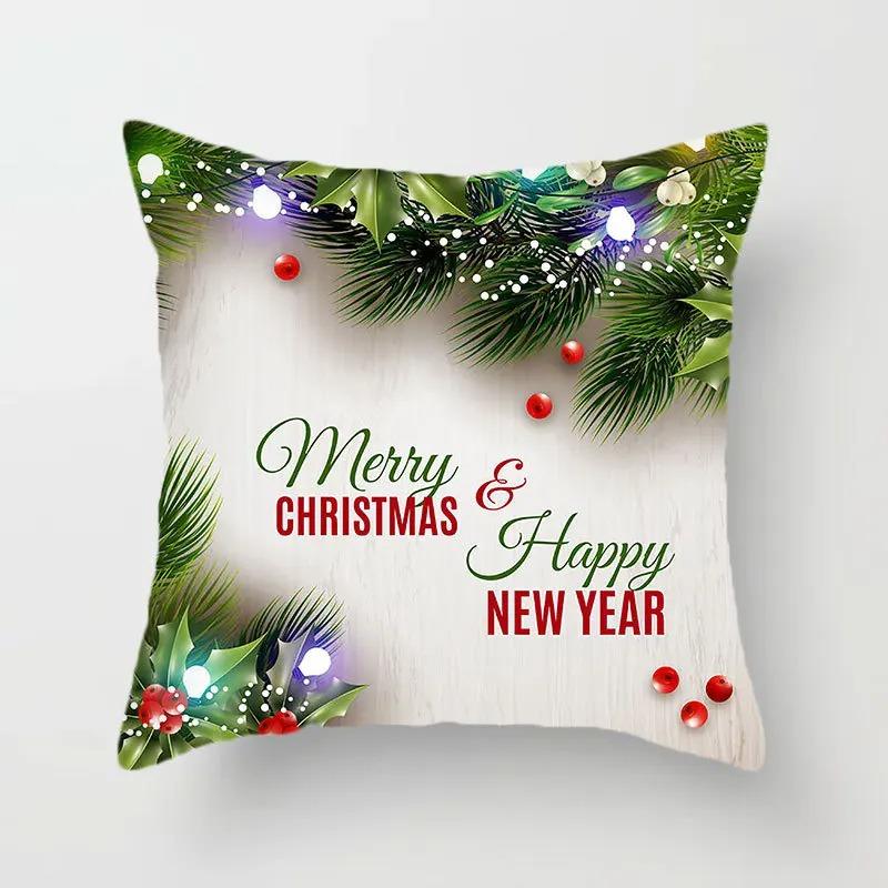Christmas Themed Pillowcases Car Accessories Office Santa Claus Living Room Sofa Home Pillowcases