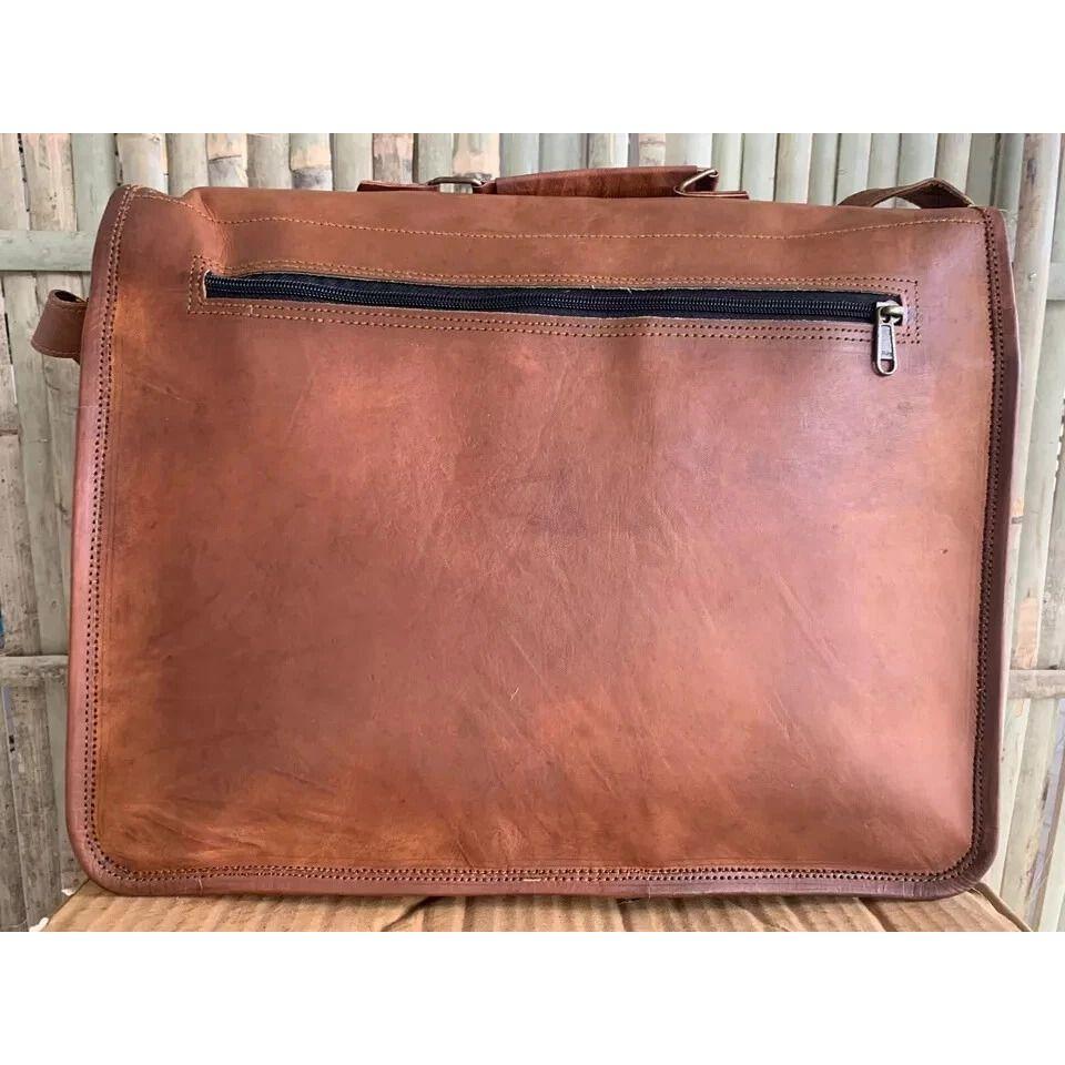 Vintage Briefcase Satchel Soft Leather Ideal for Laptop Messenger Bag Shoulder