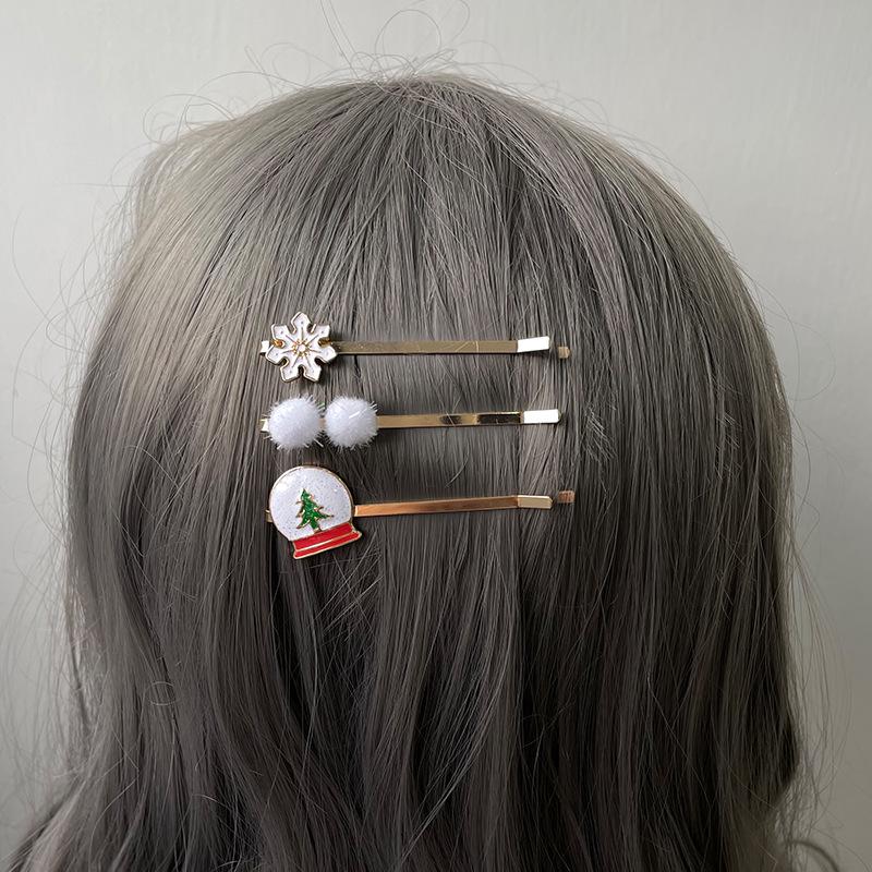 Kenjie Christmas Enamel Hair Clip Set for Women - Festive Holiday Headwear