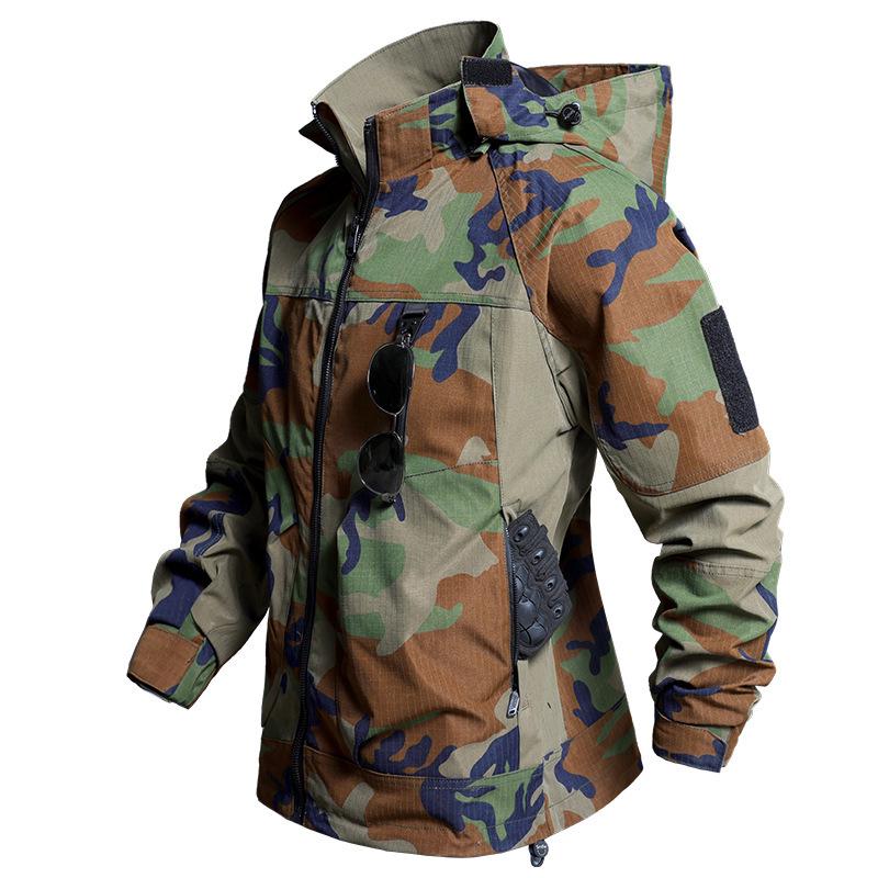 Unisex Wear-Resistant Camouflage Suit: Spring/Autumn Workwear Jacket, Plus Size, Lined for Labor Protection and Mountaineering