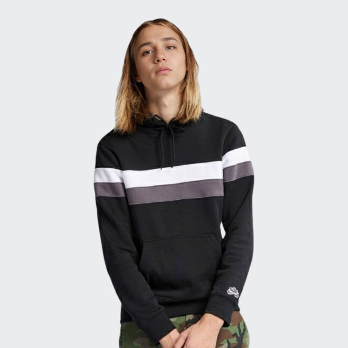 Мужской пуловер с капюшоном в полоску Nike SB Icon — фото 2