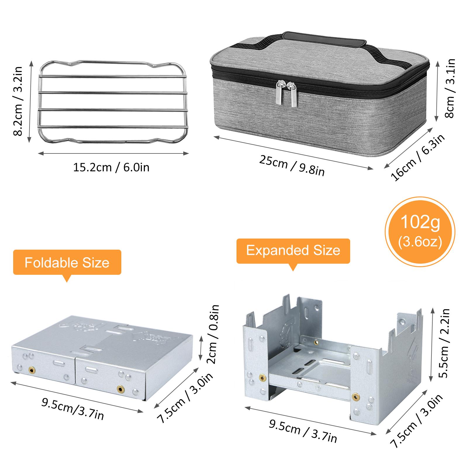 800ml Lunch Box   Folding Stove Stming Rack Combo Set