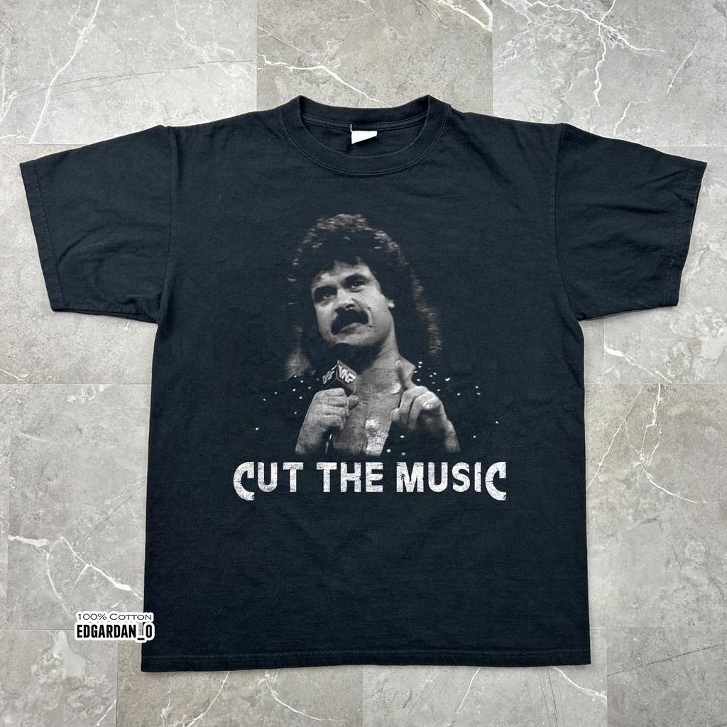 Rick Rude Tee Cut the Music Black Unisex T-shirt Size S-5XL