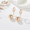 Kinel Ball Shape Dangle Earrings For Women Rose Gold Color Fine Jewelry Gift