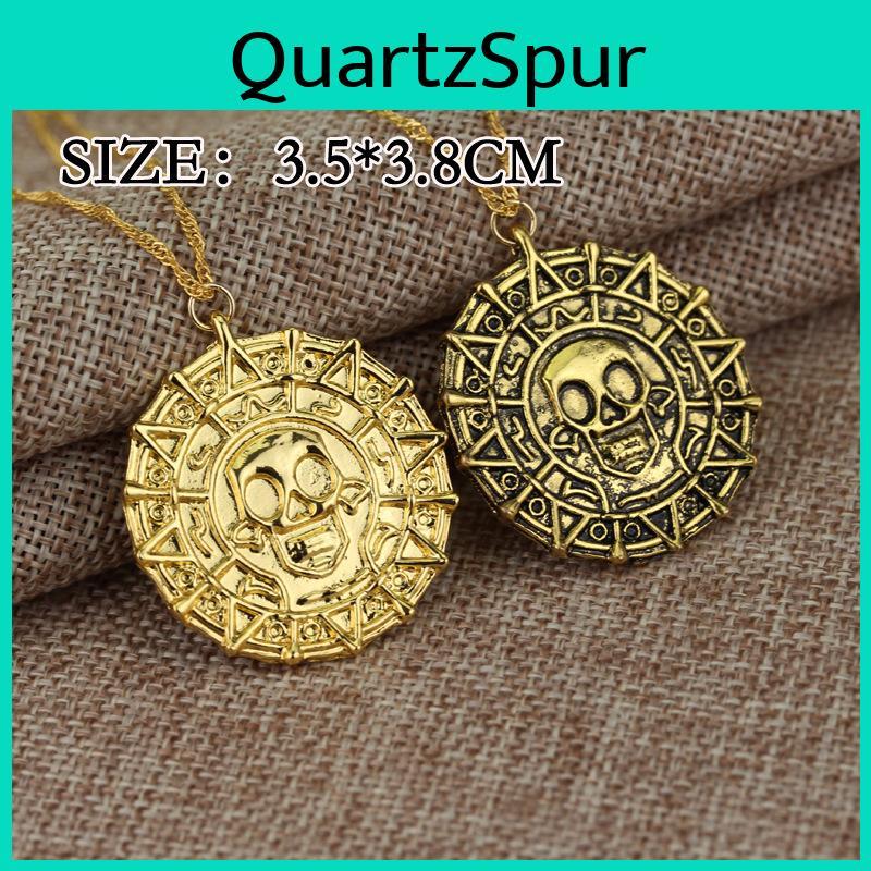 Pirates Of The Caribbean Themed Jewelry Mens Alloy Geometric Skull Pendant Necklace Gift