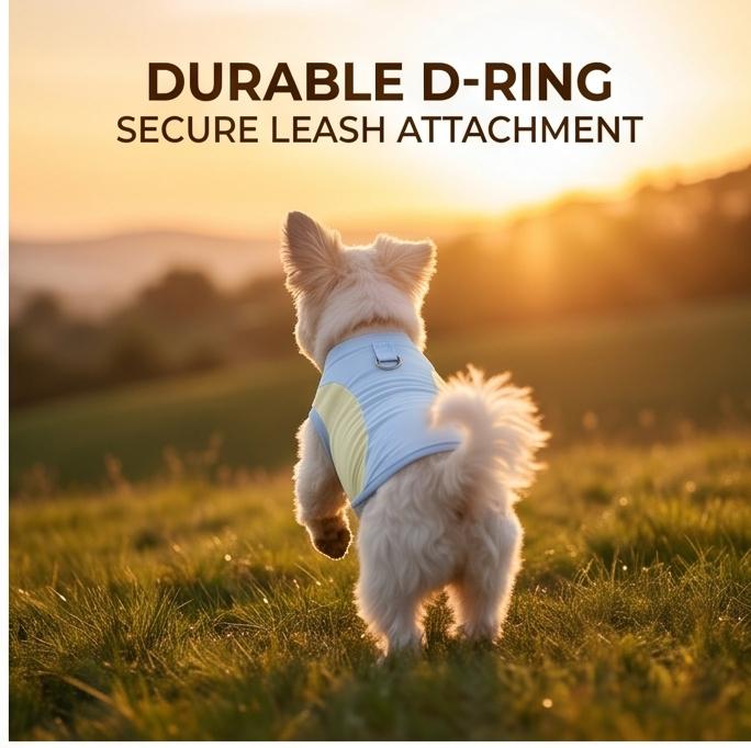 Thin Breathable Color-Block Dog Summer Vest, Cooling Anti-Heat Pet Clothes for Small to Medium Dogs, Ideal for Daily Indoor and Outdoor Wear