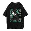 Attack on Giants Anime Alan Yeager Pattern Printed T-Shirt Short Sleeve Men's and Women's Summer Cotton Loose