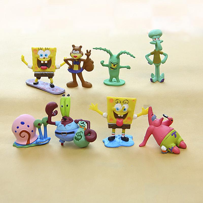 SpongeBob & Friends Cartoon Aquarium Ornaments Set (8 pcs)