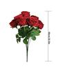 10 Heads Artificial Rose Bouquet Simulation Floral Decor Home Office Table