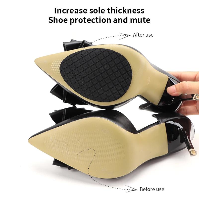 Non Slip Shoe Pads Shoe Grips Bottom of Heels Shoes Sole Protector Shoe Slip Pads Gummies Anti-Slip Shoes Repair Self-Adhesive