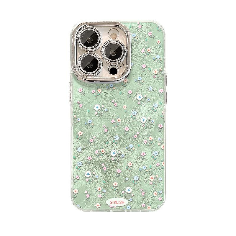 Green Floral Patterns Are Suitable for Apple 16pro Phone Cases. 15. Fully Wrapped Anti-drop 14. High-end Feel 13. Fresh 12. for Women