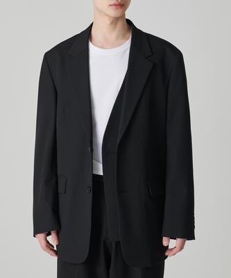Oversized Layered Blazer [Black]
