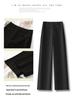 Women's Apricot High-Waisted Slimming Wide-Leg Pants - Spring/Summer 2026 Casual Suit Trousers