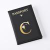 Husă pentru pașaport din piele imprimată cu litere Bărbați Femei Suport pentru pașaport Clip pentru bilet de avion Huse pentru pașapoarte Suport pentru identitate Suport card de credit