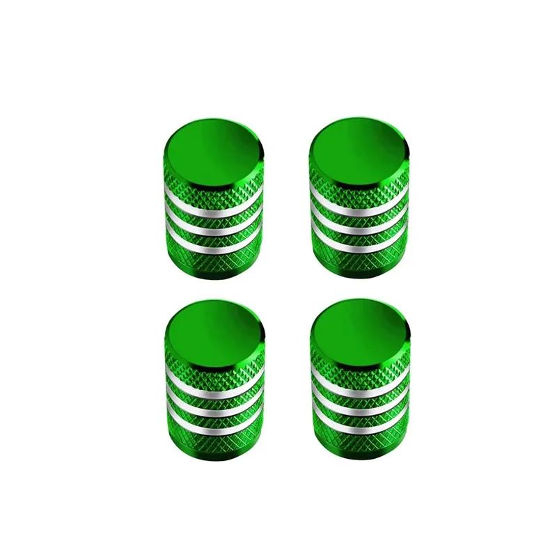 Dustproof Universal Aluminum Valve Stems Caps - 4-Piece Hub Protectors for Car, Motorcycle & Bicycle Tire Valves