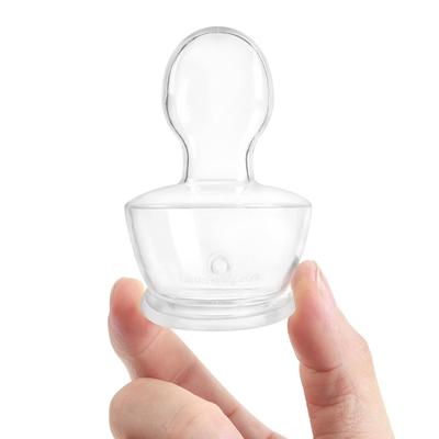 LittleForBig Erwachsenen-Ersatzsauger für Babyflaschen, Extra großer Silikon-Ersatzsauger, Transparent, Passend für Standard-Babyflaschen