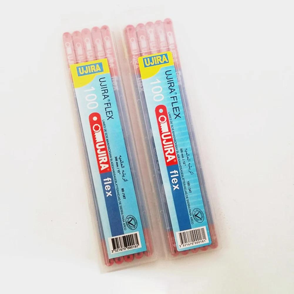 10Pcs M35 Steel Hacksaw Blade 300mm Flexibility Hand Saw Blades 14T/18T/24T For Woodworking Wood Cut Metal Cutting