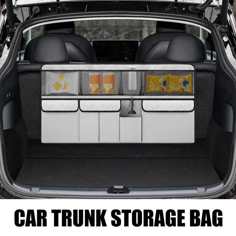 Car Organizer Trunk Road Trip Cargo Storage Bag Large Multifunctional Travel Trunk Organizer For Shoe Tool Snack Grocery Diaper