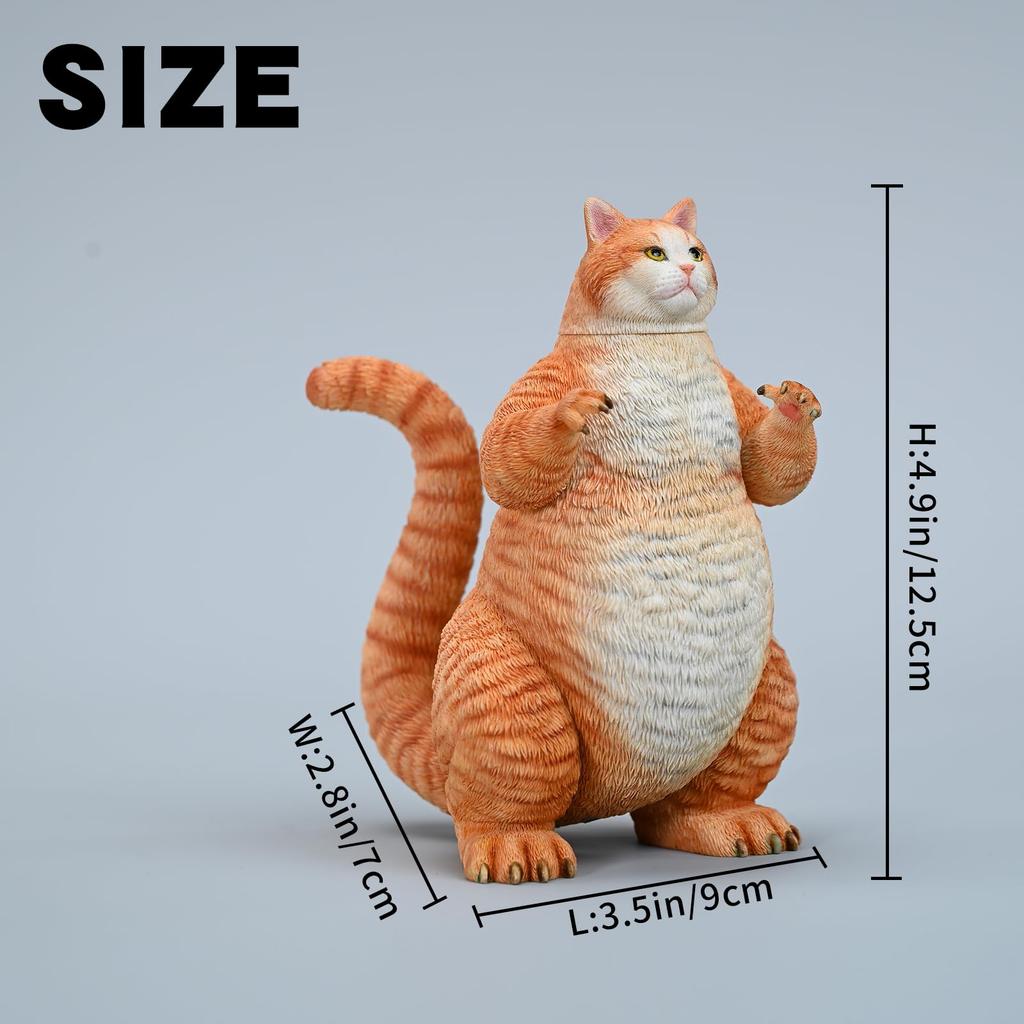 JXK Godzilla Cat Version Home Decor Interior Durable Polyresin with Intricate Details Funny Cat Gift Pet Goji-Nyan