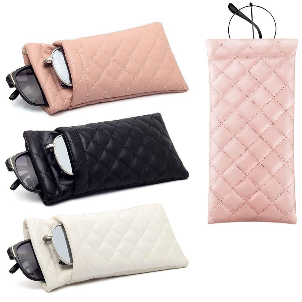 PU Leather Glasses Bag Single/Double-layer Eyeglasses Pouch  for Travel Eyewear Accessories