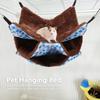 Three Layer Small Pet Warm Hammock Hanging Bed Sleeping Bag for Hamster Sugar Gilder SquirrelsBlue