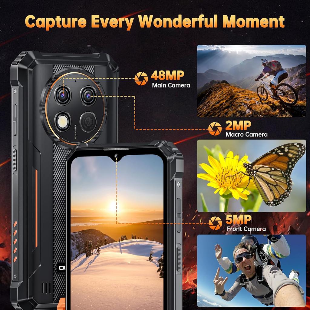 Oukitel G1 Cellphone 24GB+256GB 6.52" Display 10600mAh 48MP Android 15 Smartphone