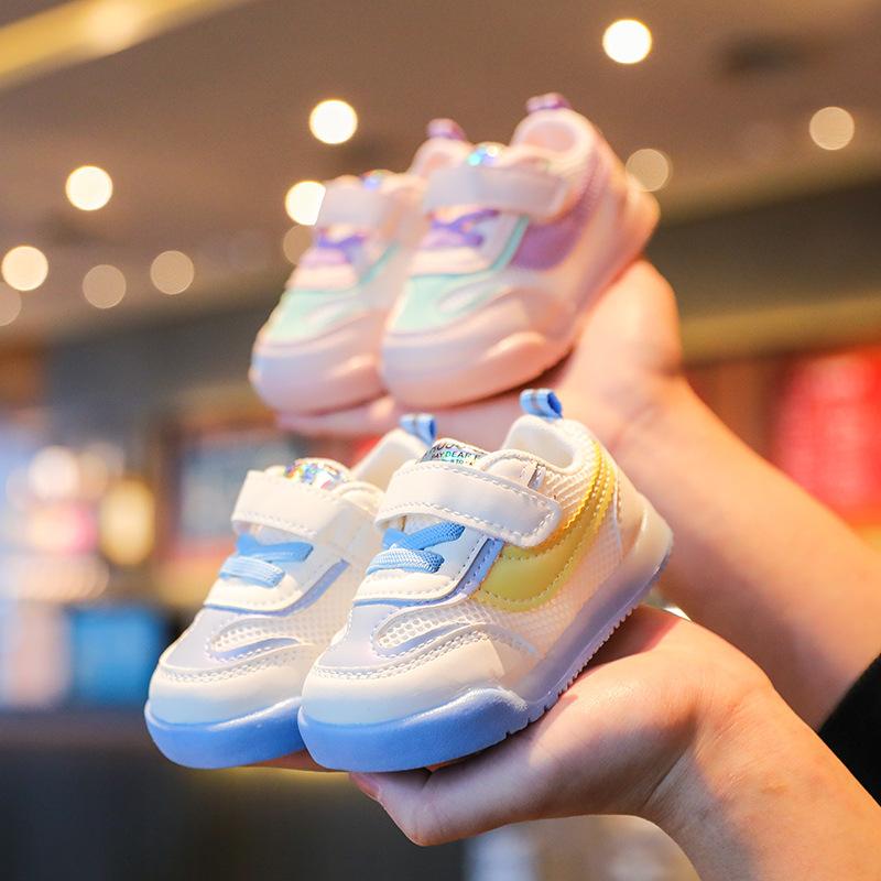 Children's Shoes Baby Soft Sole Sports Shoes Walking Shoes, Spring Autumn Mesh Fabric Anti Slip Casual Shoes for Boys Girls Kids