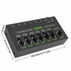 with RGB Lights 6 Channel Mixer Sound Mixer Surround Sound Stereo Mixer  Stage Performance