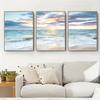 Ensemble de 3 pièces d'impressions sur toile de plage, paysages marins, photos nautiques, affiches d'art mural d'ondes côtières, décorations murales sans cadres