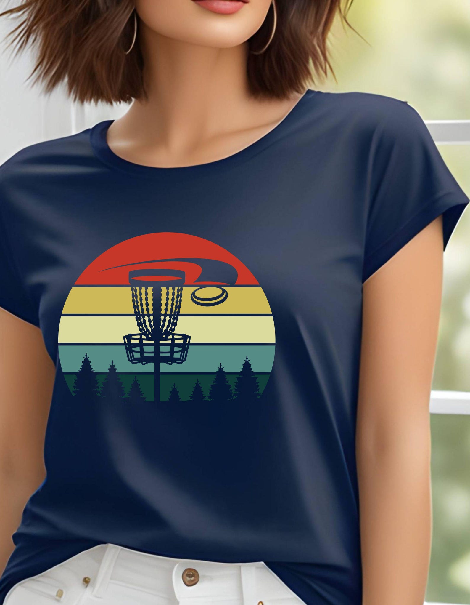 Retro Disc Golf Tee, Vintage Sports Shirt for Folf Lovers, Casual Outdoor T-Shirt, Fun Disc Golf Basket Shirt, Disc Golf Gift, 7 colors S