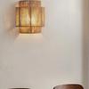 Retro Rattan Weaving Wall Lamp Shade LED E27 Chinese Design Hemp Rope Wall Sconces for Home Living Room Decor Lighting Fixtures