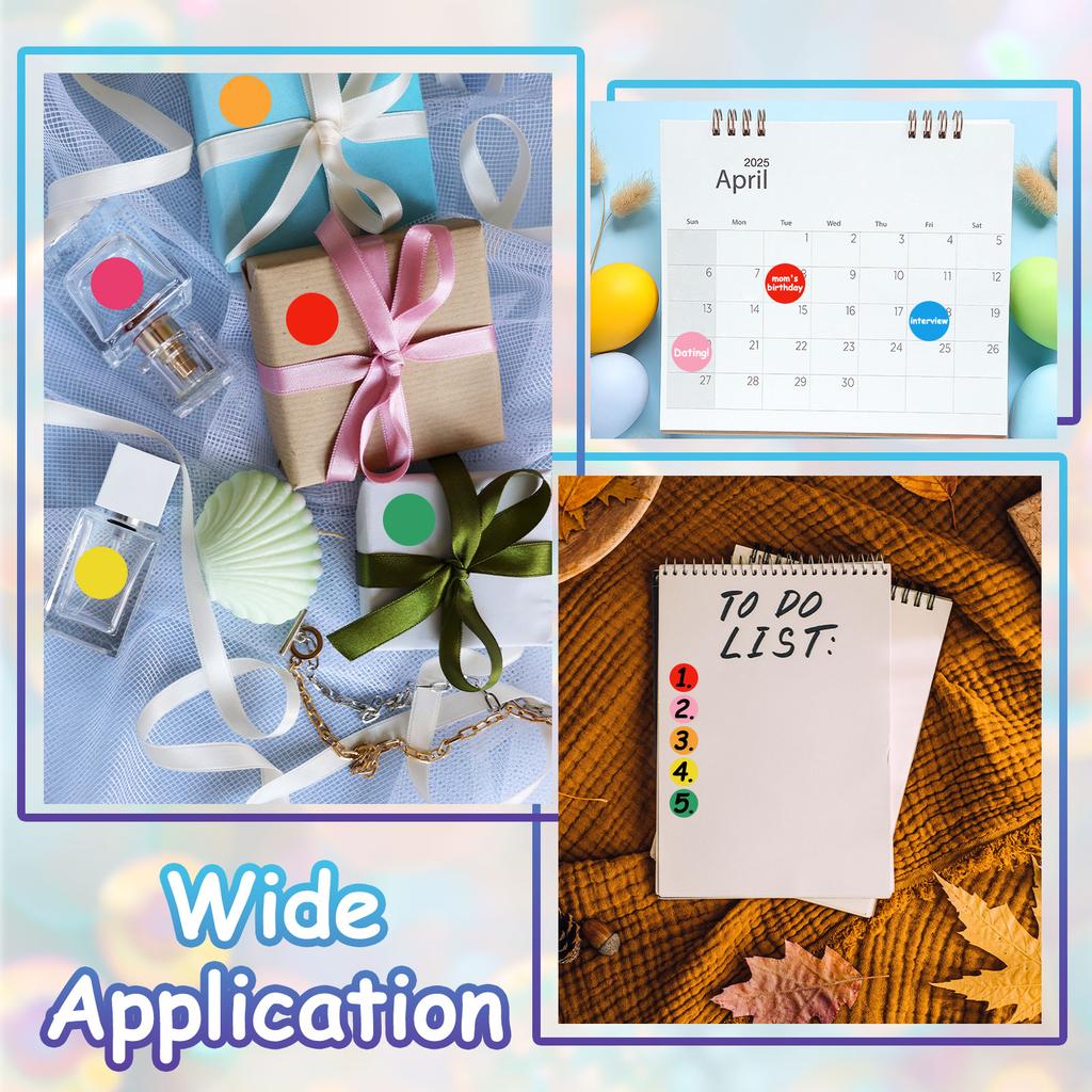 30/60Sheet Colored Dot Stickers Labels 4Inch Circle Price Sticker Self Adhesive Circle Tags Coding Labels for Organizing Sealing