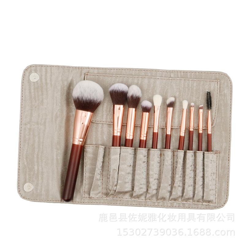 

Кисть для тонального крема, кисть для рассыпчатой ​​пудры, кисть для теней, набор кистей для макияжа из шерсти из 10 предметов, кисть для макияжа из шерсти животных, набор кистей для макияжа для студентов